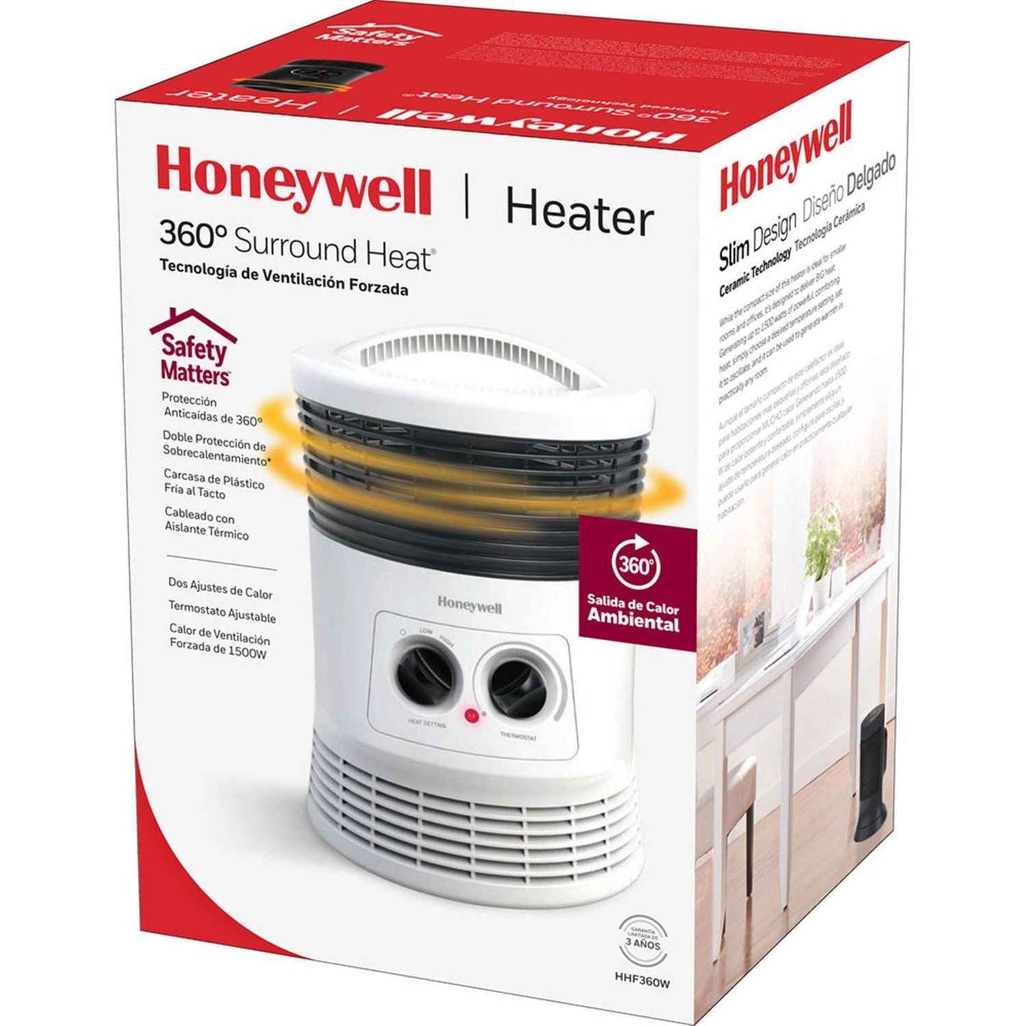 Surround Fan Forced Heater, 1,500 W, 8.1 x 11.2 x 7.9, White - OrderMe