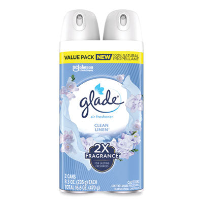 Air Freshener, Clean Linen, 8.3 oz, 2/Pack, 3 Packs/Carton