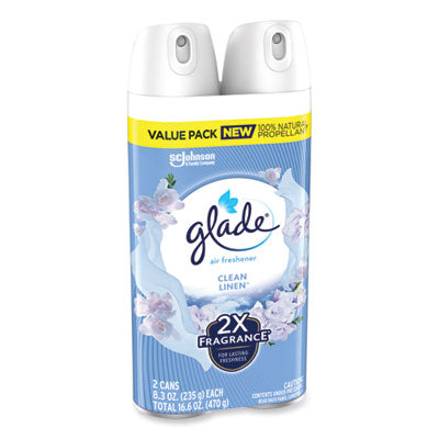 Air Freshener, Clean Linen, 8.3 oz, 2/Pack, 3 Packs/Carton