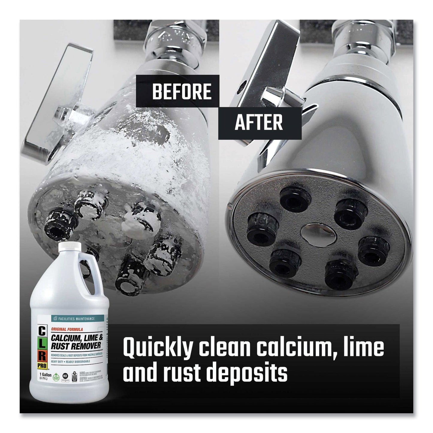Calcium, Lime and Rust Remover, 1 gal Bottle, 4/Carton - OrderMe