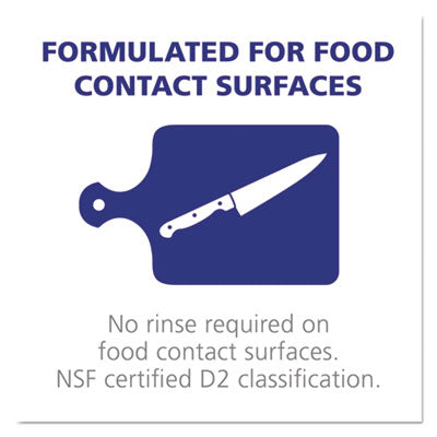 Foodservice Surface Sanitizer, Fragrance Free, 1 gal Bottle, 4/Carton - OrderMe