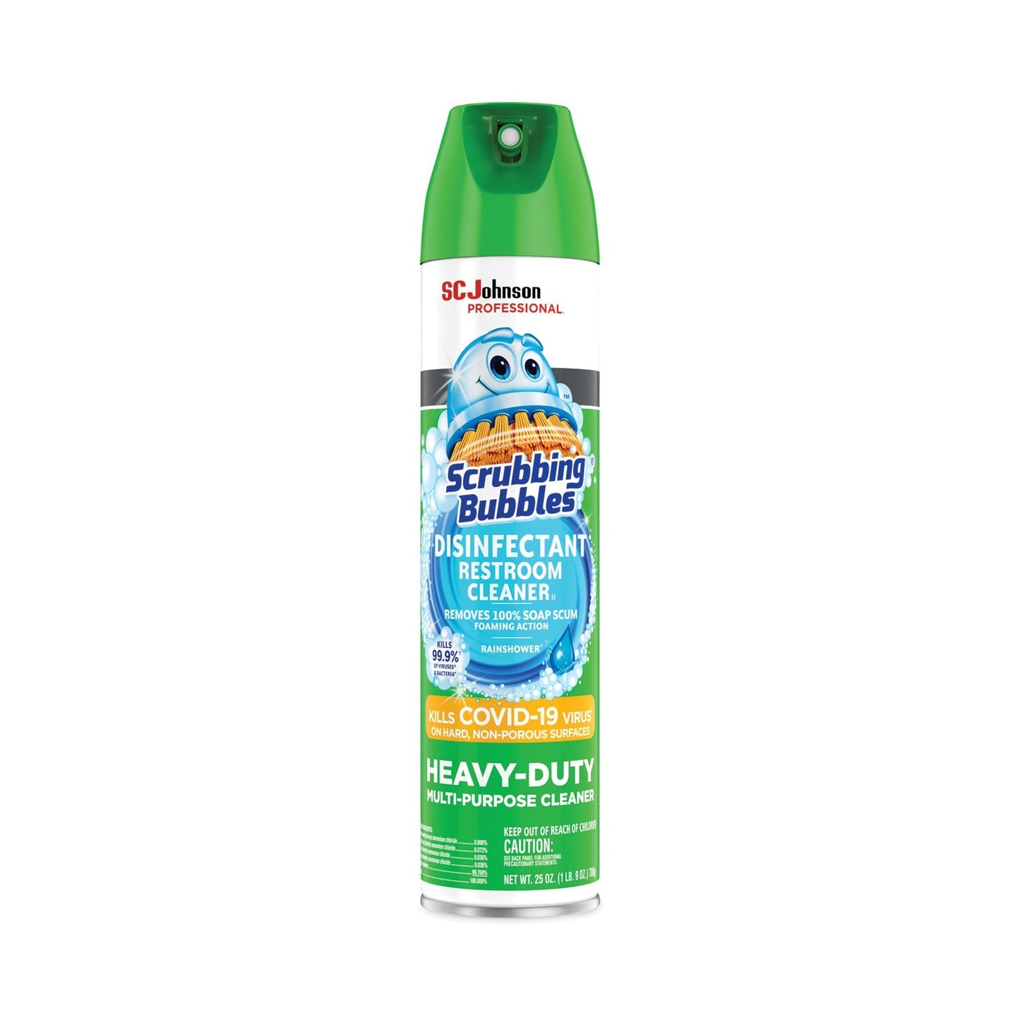 Disinfectant Restroom Cleaner II, Rain Shower Scent, 25 oz Aerosol Spray - OrderMe