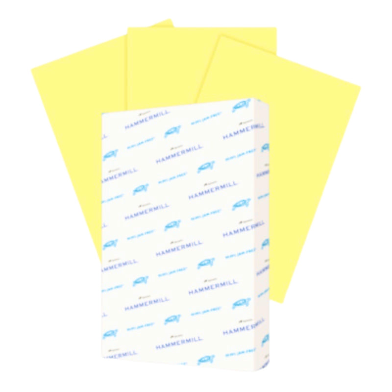 Colors Print Paper, 20 lb Bond Weight, 11 x 17, Canary, 500/Ream - OrderMe