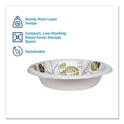 DIXIE FOOD SERVICE Pathways Heavyweight Paper Bowls, 20 oz, Green/Burgundy, 500/Carton - OrdermeInc