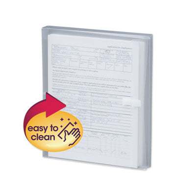 Smead™ Poly Side-Load Envelopes, Fold-Over Closure, 9.75 x 11.63, Clear, 5/Pack - OrdermeInc