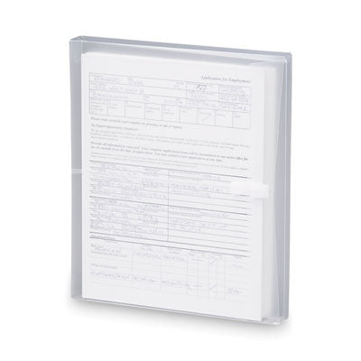 Smead™ Poly Side-Load Envelopes, Fold-Over Closure, 9.75 x 11.63, Clear, 5/Pack - OrdermeInc