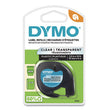 DYMO® LetraTag Plastic Label Tape Cassette, 0.5" x 13 ft, Clear - OrdermeInc