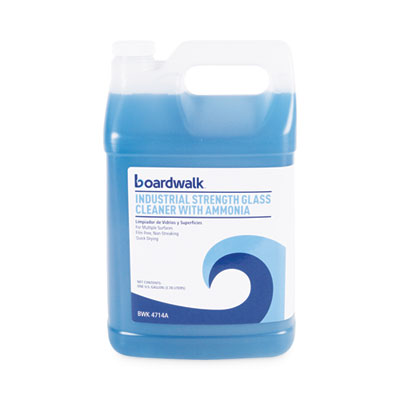 BOARDWALK Industrial Strength Glass Cleaner with Ammonia, 1 gal Bottle - OrdermeInc