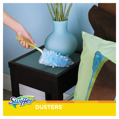 Swiffer® Dusters Starter Kit, Dust Lock Fiber, 6" Handle, Blue/Yellow - OrdermeInc