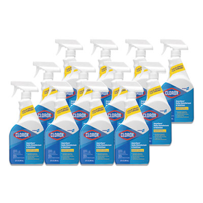 CLOROX SALES CO. Anywhere Hard Surface Sanitizing Spray, 32 oz Spray Bottle, 12/Carton - OrdermeInc