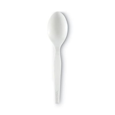 DIXIE FOOD SERVICE Plastic Cutlery, Heavy Mediumweight Teaspoons, White, 1,000/Carton - OrdermeInc