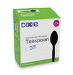 DIXIE FOOD SERVICE Grab’N Go Wrapped Cutlery, Teaspoons, Black, 90/Box, 6 Box/Carton - OrdermeInc