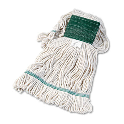 BOARDWALK Super Loop Wet Mop Head, Cotton/Synthetic Fiber, 5" Headband, Medium Size, White, 12/Carton - OrdermeInc