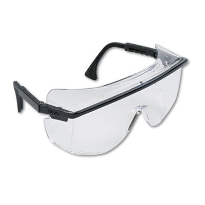Astro OTG 3001 Wraparound Safety Glasses, Black Plastic Frame, Clear Lens OrdermeInc OrdermeInc