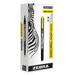 Zebra® Zebrite Eco Double-Ended Highlighter, Fluorescent Yellow Ink, Med-Chisel/Fine-Bullet Tips, White/Black/Yellow Barrel, Dozen - OrdermeInc