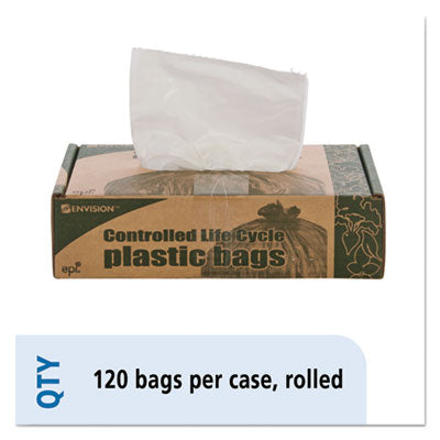 STOUT Controlled Life-Cycle Plastic Trash Bags, 13 gal, 0.7 mil, 24" x 30", White, 120/Box - OrdermeInc