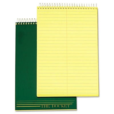 Docket Steno Pad, Gregg Rule, Forest Green Cover, 100 Canary-Yellow 6 x 9 Sheets OrdermeInc OrdermeInc
