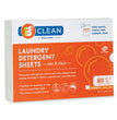 Boulder Clean Laundry Detergent Sheets, Free and Clear, 40/Pack - OrdermeInc