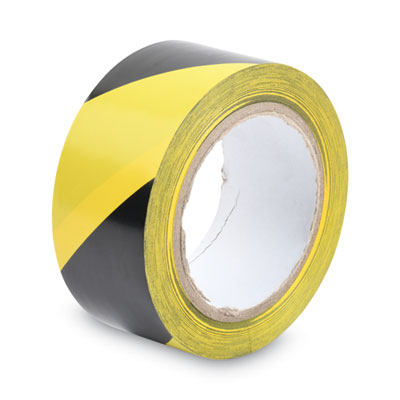 Tatco Hazard Marking Aisle Tape, 2" x 108 ft, Black/Yellow OrdermeInc OrdermeInc