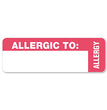 Tabbies® Medical Labels, ALLERGIC TO, 1 x 3, White, 500/Roll OrdermeInc OrdermeInc