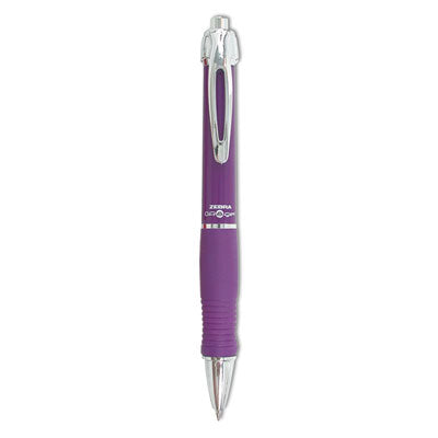 Zebra® GR8 Gel Pen, Retractable, Medium 0.7 mm, Violet Ink, Violet/Silver Barrel, 12/Pack OrdermeInc OrdermeInc