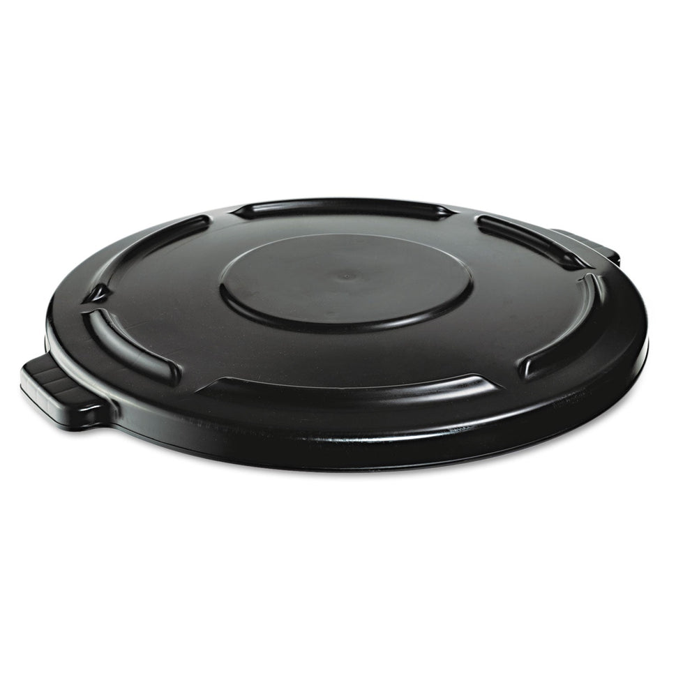 Rubbermaid® Commercial BRUTE Self-Draining Flat Top Lids, 24.5" dia x 1.5h, Black OrdermeInc OrdermeInc