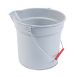 RUBBERMAID COMMERCIAL PROD. 10 Quart Plastic Utility Pail, Plastic, Gray, 10.5" dia - OrdermeInc