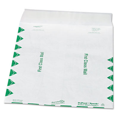 Lightweight 14 lb Tyvek Catalog Mailers, First Class, #12 1/2, Square Flap, Redi-Strip Closure, 9.5 x 12.5, White, 100/Box OrdermeInc OrdermeInc