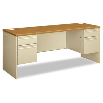 38000 Series Kneespace Credenza, 72w x 24d x 29.5h, Harvest/Putty OrdermeInc OrdermeInc