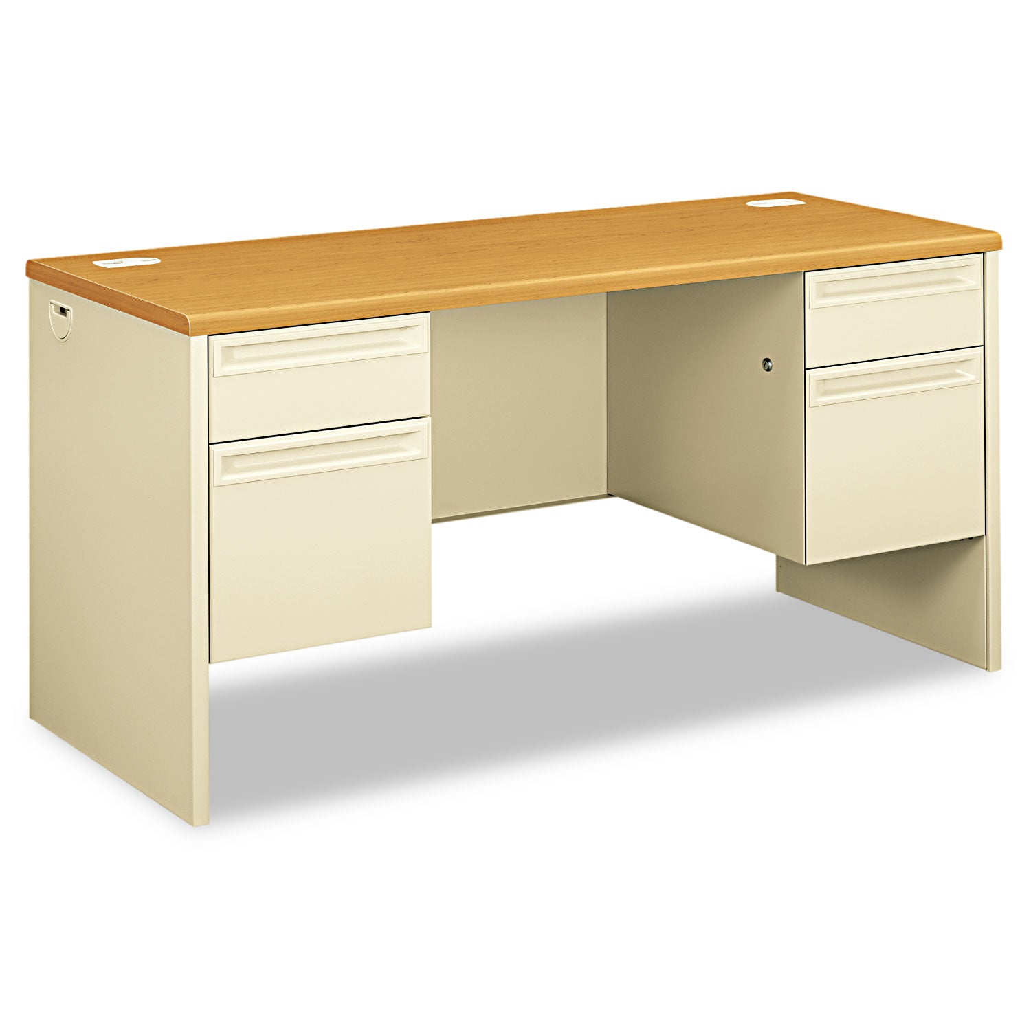 38000 Series Kneespace Credenza, 60w x 24d x 29.5h, Harvest/Putty OrdermeInc OrdermeInc