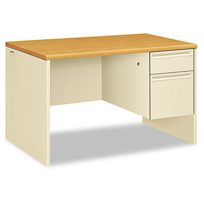 38000 Series Right Pedestal Desk, 48" x 30" x 29.5", Harvest/Putty OrdermeInc OrdermeInc
