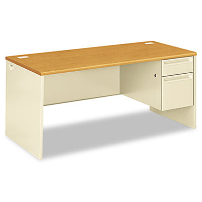 38000 Series Right Pedestal Desk, 66" x 30" x 29.5", Harvest/Putty OrdermeInc OrdermeInc