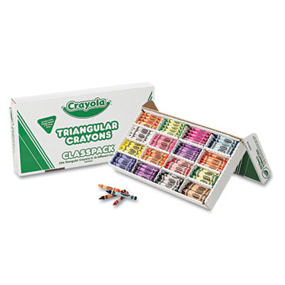 BINNEY & SMITH / CRAYOLA Classpack Triangular Crayons, 16 Colors, 256/Carton - OrdermeInc