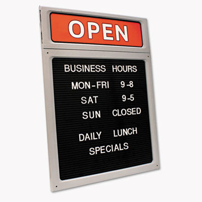 Message/Business Hours Sign, 15 x 20.5, Black/Red OrdermeInc OrdermeInc
