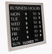 Message/Business Hours Sign, 15 x 20.5, Black/Red OrdermeInc OrdermeInc