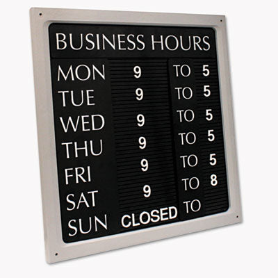 Message/Business Hours Sign, 15 x 20.5, Black/Red OrdermeInc OrdermeInc