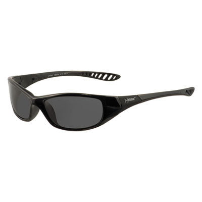 KleenGuard™ V40 HellRaiser Safety Glasses, Black Frame, Smoke Lens - OrdermeInc