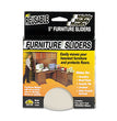 MASTER CASTER COMPANY Mighty Mighty Movers Reusable Furniture Sliders, Round, 5" Diameter, Beige, 4/Pack