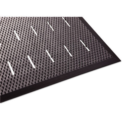 MILLENNIUM MAT COMPANY Free Flow Comfort Utility Floor Mat, 36 x 48, Black - OrdermeInc