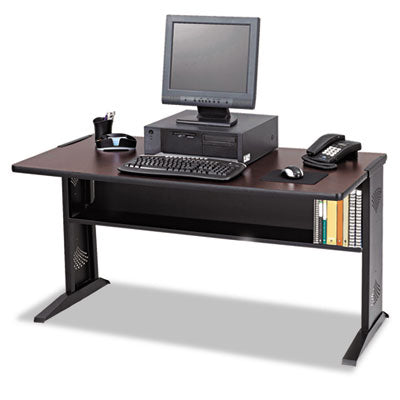 Computer Desk with Reversible Top, 47.5" x 28" x 30", Mahogany/Medium Oak/Black OrdermeInc OrdermeInc