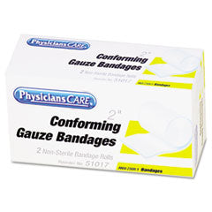 PhysiciansCare® by First Aid Only® First Aid Conforming Gauze Bandage, Non-Steriile, 2" Wide, 2/Box - OrdermeInc