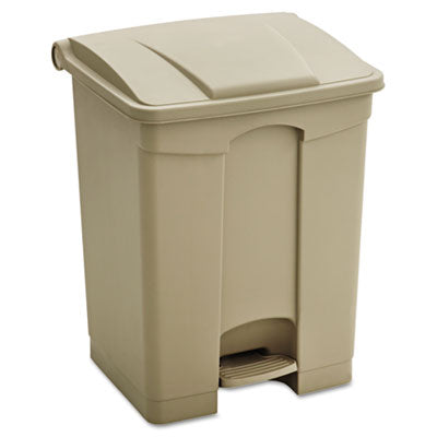 Large Capacity Plastic Step-On Receptacle, 17 gal, Plastic, Tan OrdermeInc OrdermeInc