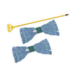 BOARDWALK Looped End Mop Kit, Medium Blue Cotton/Rayon/Synthetic Head, 60" Yellow Metal/Polypropylene Handle - OrdermeInc