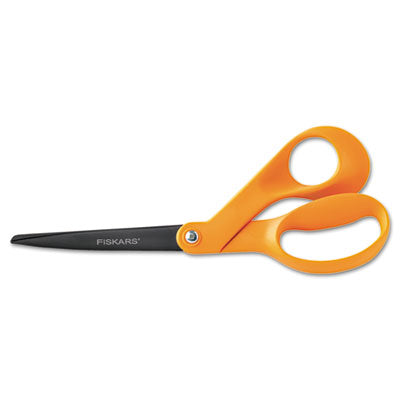 Our Finest Scissors, 8" Long, 3.1" Cut Length, Orange Offset Handle OrdermeInc OrdermeInc