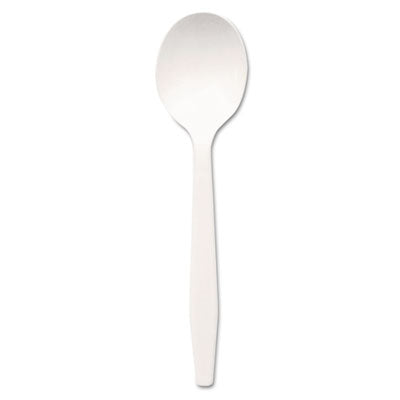 Plastic Cutlery, Mediumweight Soup Spoons, White, 1,000/Carton OrdermeInc OrdermeInc