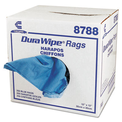Chix® DuraWipe General Purpose Towels, 1-Ply, 12 x 12, Unscented, Blue, 250/Carton OrdermeInc OrdermeInc
