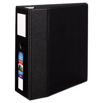 Heavy-Duty Non-View Binder, DuraHinge, Three Locking One Touch EZD Rings, Spine Label, Thumb Notch, 5" Cap, 11 x 8.5, Black OrdermeInc OrdermeInc