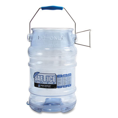 CFS BRANDS Saf-T-Ice Tote, 6 gal, Transparent Blue - OrdermeInc