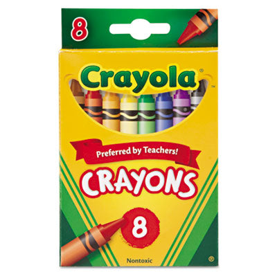 BINNEY & SMITH / CRAYOLA Classic Color Crayons, Peggable Retail Pack, Peggable Retail Pack, 8 Colors/Pack - OrdermeInc
