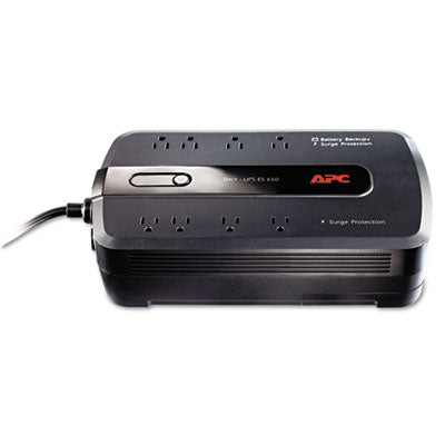 AMERICAN POWER CONVERSION BE650G1 Back-UPS ES 650 Battery Backup System, 8 Outlets, 650 VA, 340 J